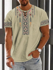 2024 Ethnic Style 3D Print T Shirt Summer Retro Fashion Casual Mens T Shirt Neutral Hip Hop Harajuku Street Totem Clothing Tops - SHOWLU FASHION STORE