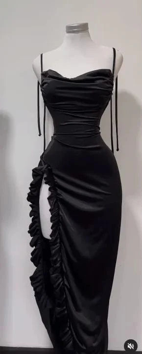 SHOWLU FASHION STORE women's Y2K halter sheath dress, slim fit, ankle-length, perfect for summer, featuring a sexy, stylish design.