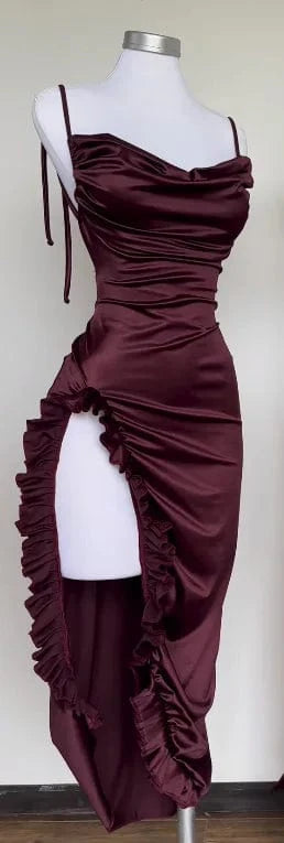 SHOWLU FASHION STORE women's Y2K halter sheath dress, slim fit, ankle-length, perfect for summer and trendy fashion styles.