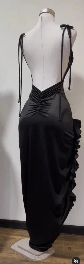 Women's Y2K sexy halter sheath dress by SHOWLU FASHION STORE, slim fit, ankle-length, perfect for summer and stylish occasions.