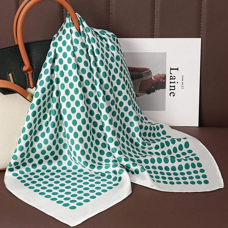 2024 Fashion Luxury Brand 70cm Silk Square Scarf Women Satin Neck Tie Female Hair Bandana Headkerchief Shawl Wrap Hijab Echarpe - SHOWLU FASHION STORE