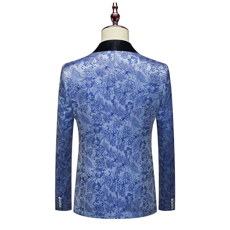 SHOWLU Men's British three-piece wedding suit with vest, trousers, slim fit design, suitable for formal occasions and business wear.