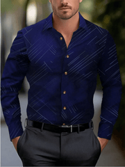 2024 Men's Shirts 10 Colors Long Sleeve Striped Lapel Hawaiian Vacation Button Clothing Fashion Casual Comfortable XS - 6XL - SHOWLU FASHION STORE