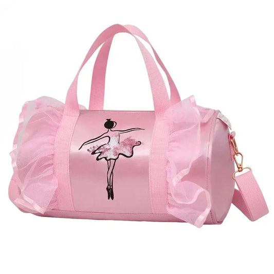 2024 New Ballet Dance Bags Pink Girls Sports Dance Kids Backpack Baby Barrels Package Bag Costume Clothes Shoes Dress Handbag - SHOWLU FASHION STORE