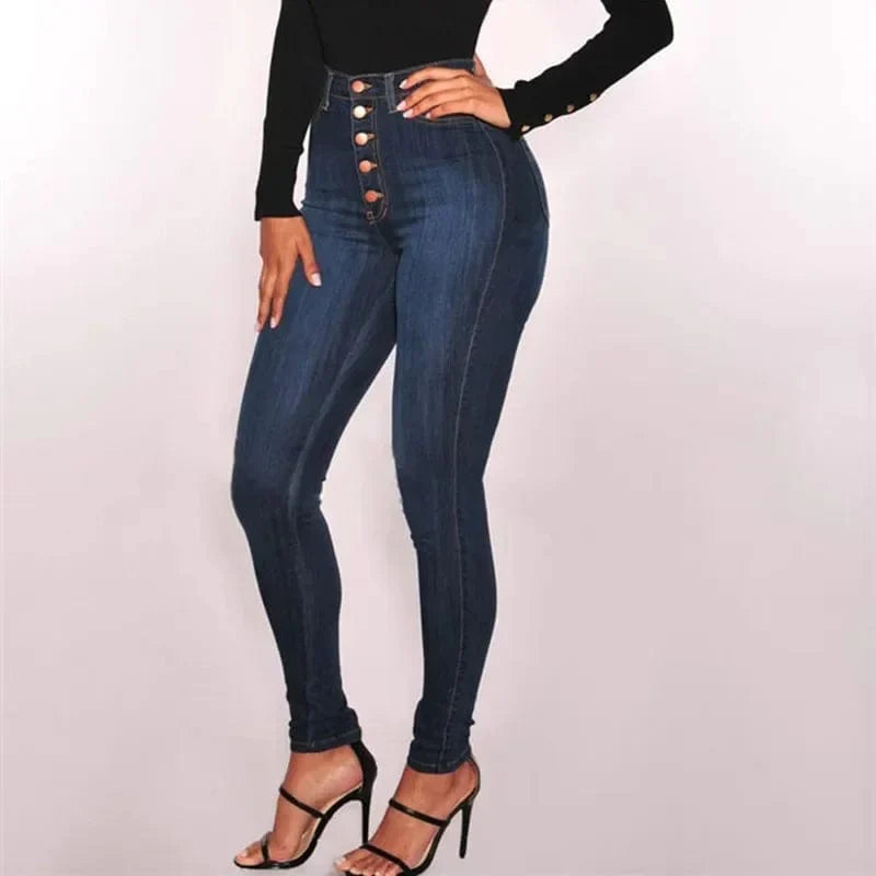 Bessmini women's high waist skinny jeans by SHOWLU FASHION STORE, stretch denim pencil pants with a washed finish.