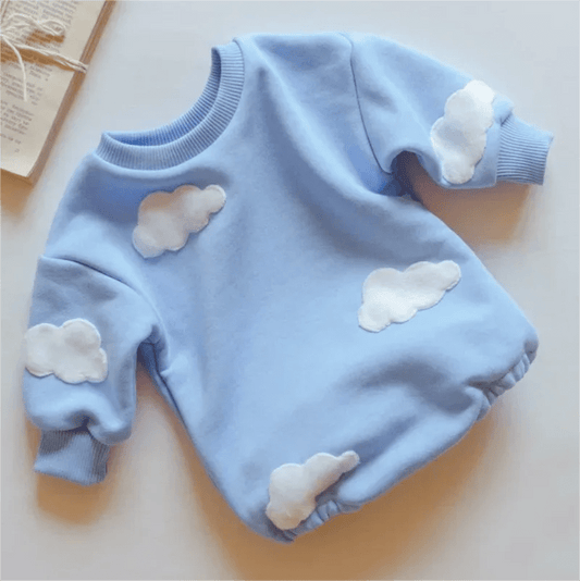 2024 New Unisex Cute Cloud Pattern Romper Babies Clothes Short Sleeve Color Splicing Romper Baby Clothes New Born Baby Boy - SHOWLU FASHION STORE