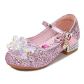 Girl's Elsa Princess sandals by MINISO with breathable PU leather and crystal accents, perfect for spring and summer wear.
