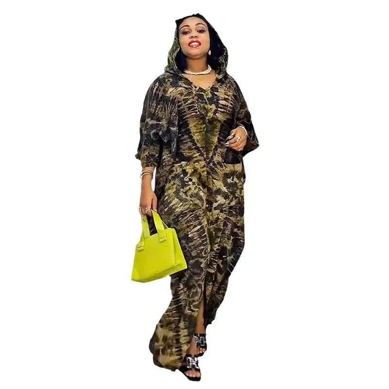 African Dashiki Ankara maxi dress by SHOWLU FASHION STORE, featuring vibrant traditional patterns and a flowing long gown style.