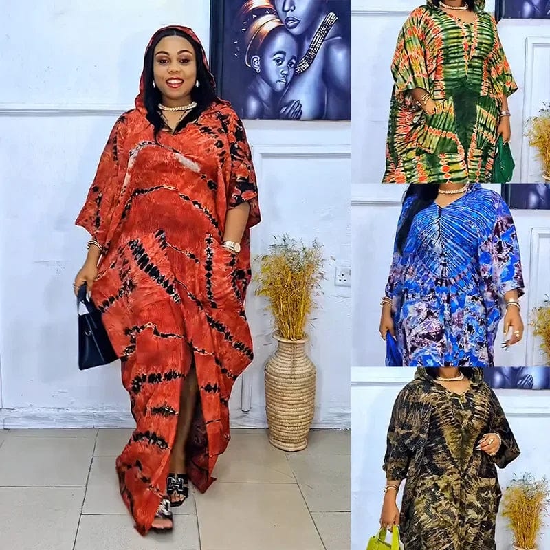 African Dashiki Ankara Maxi Dress by SHOWLU FASHION STORE, traditional Muslim kaftan with vibrant African print and long flowing gown style.