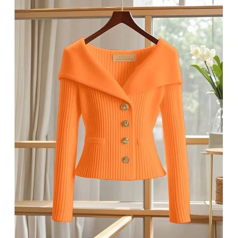 2025 Spring Autumn New Women Short Cardigan Sweater High Quality Chic Long Sleeve Casual Knitwear Female Bottoming Shirts Tops - SHOWLU FASHION STORE