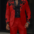 Men's SHOWLU FASHION slim fit suit jacket with bold striped pattern, stylish for nightclub, wedding, or special occasions.