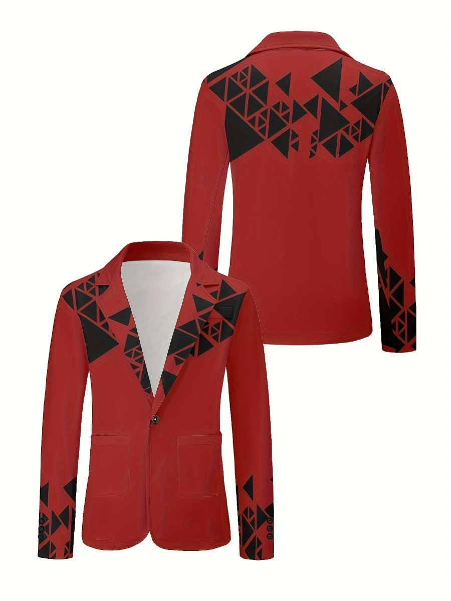 SHOWLU FASHION men's striped slim fit suit jacket with vintage nightclub style, featuring bold vertical stripes and tailored fit.