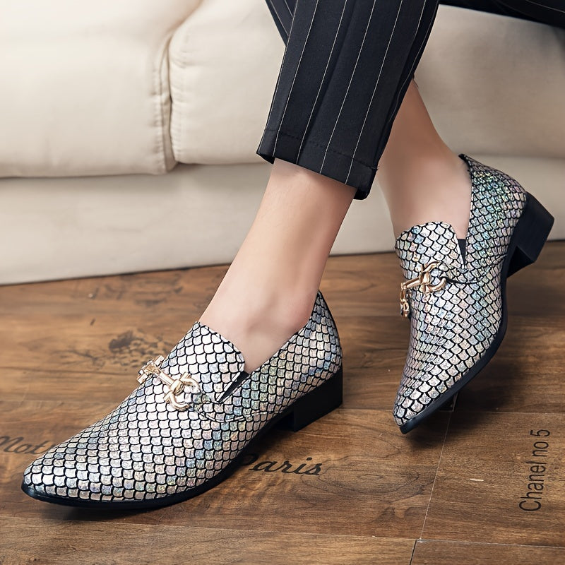 Men's casual slip-on shoes by SHOWLU FASHION STORE, low-top PU leather shoes with sleek design and comfortable fit.