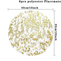 Set of 20 gold foil round table mats from Showlu Fashion Store, ideal for tea, dining, and party table decoration.