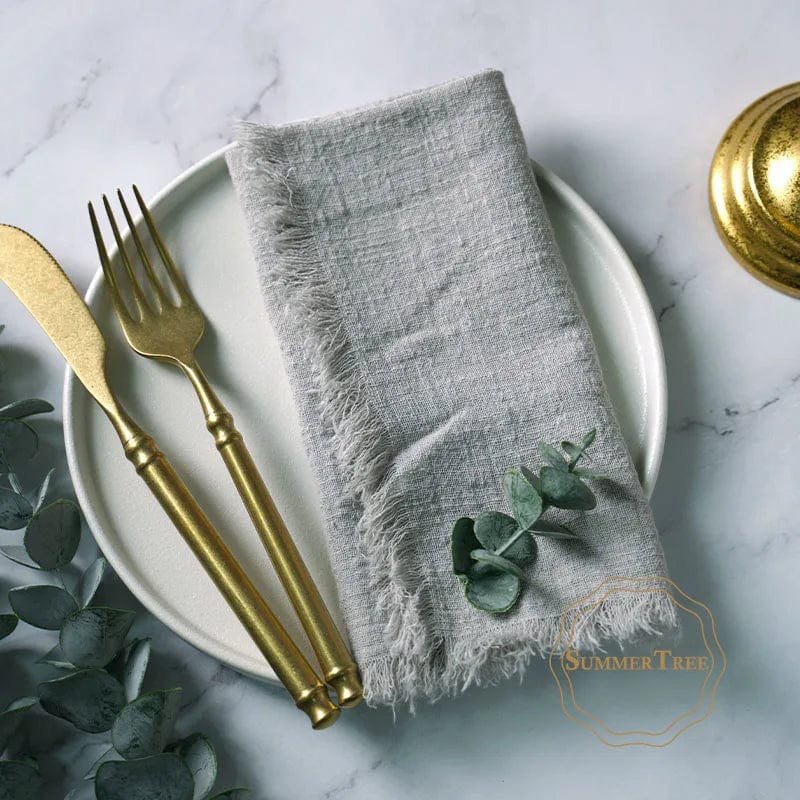 Set of 20 Summertree Cotton Gauze Napkins, rustic retro tea towels, 41x41cm cotton cloth for kitchen, wedding, or dinner table decor.