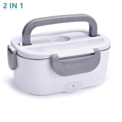 220V 110V 12V 24V Dual Use Home Car Electric Heating Lunch Box Leakproof Portable Food Warmer Heated Container Stainless Steel - SHOWLU FASHION STORE