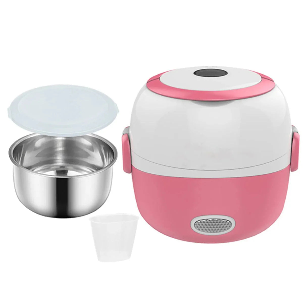 Showlu Fashion Aleekit portable electric lunch box with stainless steel 2L mini rice cooker, compact food warmer for home and office.