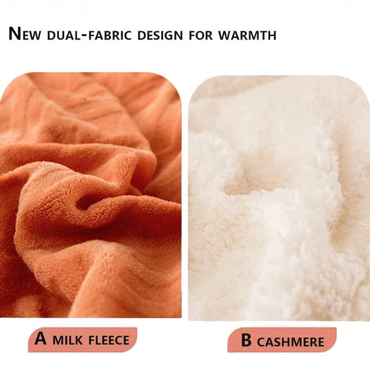 220x240 5kg Super Warm Lamb Wool Quilt Winter Thickened Cotton Quilt Warm Cotton Double Sided Velvet Soft Extra Large Blanket 이불 - SHOWLU FASHION STORE