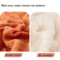 220x240 5kg Super Warm Lamb Wool Quilt Winter Thickened Cotton Quilt Warm Cotton Double Sided Velvet Soft Extra Large Blanket 이불 - SHOWLU FASHION STORE