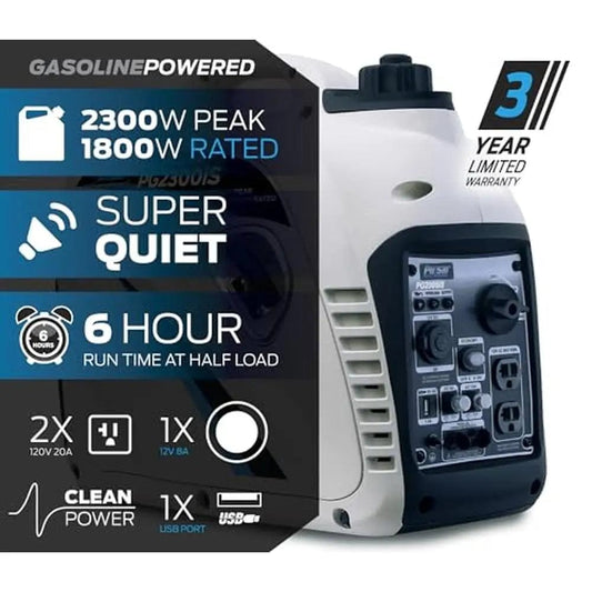 2300W Portable Gas Inverter Generator USB Outlet Quiet Power - SHOWLU FASHION STORE