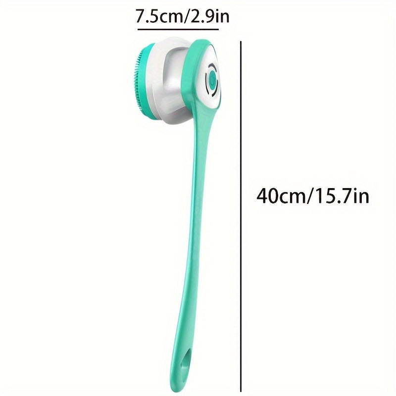 Rechargeable SHOWLU electric bath brush with silicone bristles, automatic body scrubber for a refreshing shower experience