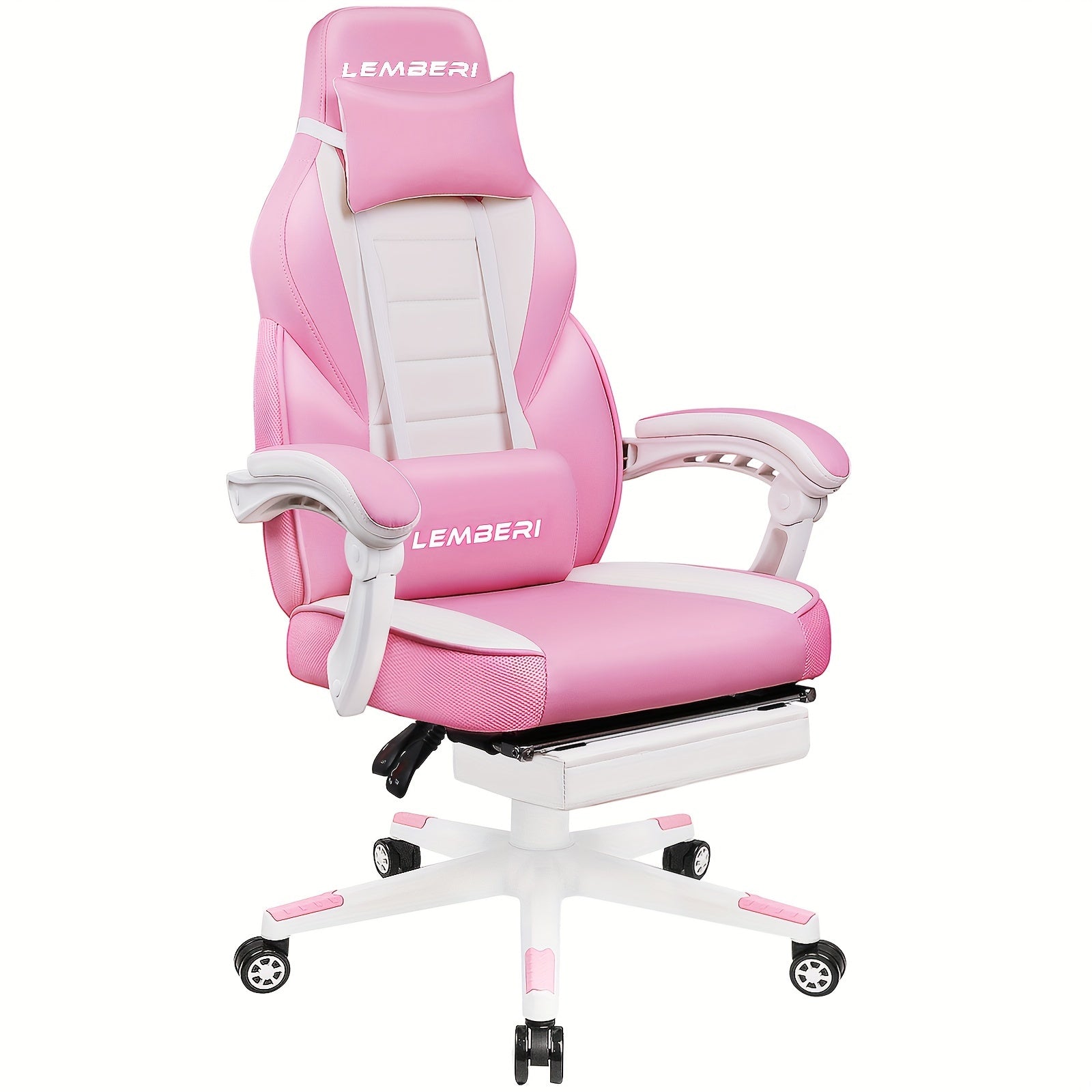 Big and tall SHOWLU FASHION STORE gaming chair with footrest, 400lb capacity, featuring ergonomic design and adjustable features.