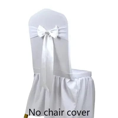 25pcs Satin Spandex Chair Cover Band Ribbons Chair Tie Backs for Party Banquet Decor Wedding Decoration Knot Chair Bow Sashes - SHOWLU FASHION STORE