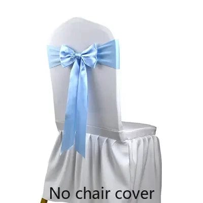 25pcs Satin Spandex Chair Cover Band Ribbons Chair Tie Backs for Party Banquet Decor Wedding Decoration Knot Chair Bow Sashes - SHOWLU FASHION STORE