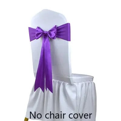 25pcs Satin Spandex Chair Cover Band Ribbons Chair Tie Backs for Party Banquet Decor Wedding Decoration Knot Chair Bow Sashes - SHOWLU FASHION STORE