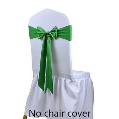 25pcs Satin Spandex Chair Cover Band Ribbons Chair Tie Backs for Party Banquet Decor Wedding Decoration Knot Chair Bow Sashes - SHOWLU FASHION STORE