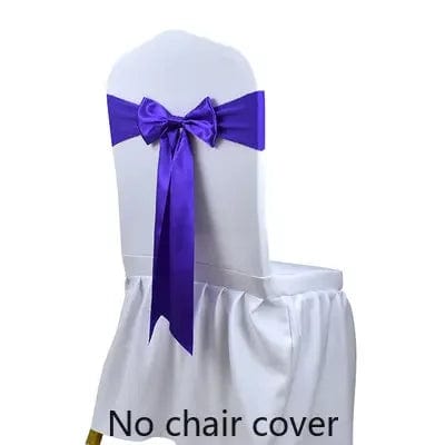 25pcs Satin Spandex Chair Cover Band Ribbons Chair Tie Backs for Party Banquet Decor Wedding Decoration Knot Chair Bow Sashes - SHOWLU FASHION STORE