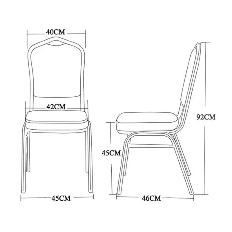 Showlu Spandex wedding chair covers, stretch universal slipcovers for banquet, hotel, and dining chairs, white fabric with fitted design.