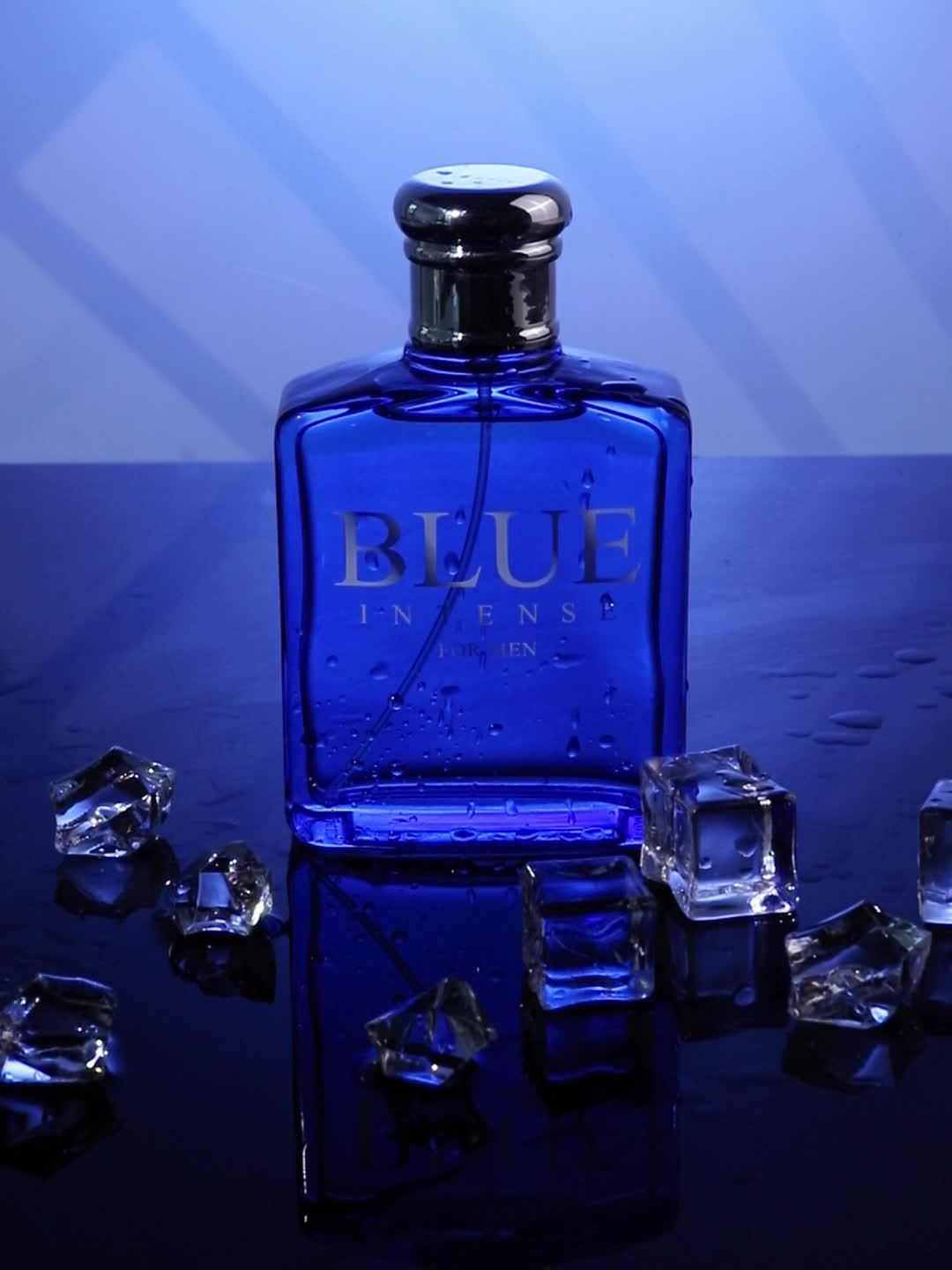 SHOWLU Men's Aquatic Eau De Toilette spray bottle, 3.4oz, showcasing the sleek design and packaging of this long-lasting fragrance.