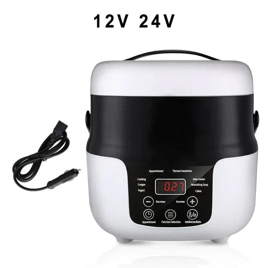 2L Electric Mini Rice Cooker Portable MultiCooker Household Rice Cookers 12V 24V Pot Cooking Machine Pans For Car Truck - SHOWLU FASHION STORE