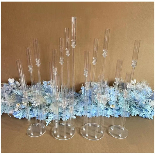 2pcs 5pcs 10pcs Wedding Decoration Centerpiece Candelabra Clear Candle Holder Acrylic Candlesticks for Weddings Event Party - SHOWLU FASHION STORE