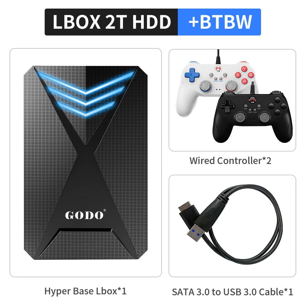 2T Launchbox HDD Retro Game Consoles For PS4/PS3/Gamecube/PS2/Wii/Wiiu/Sega Saturn/DC/PS1 With 4200+ Games For Windows PC/Laptop - SHOWLU FASHION STORE