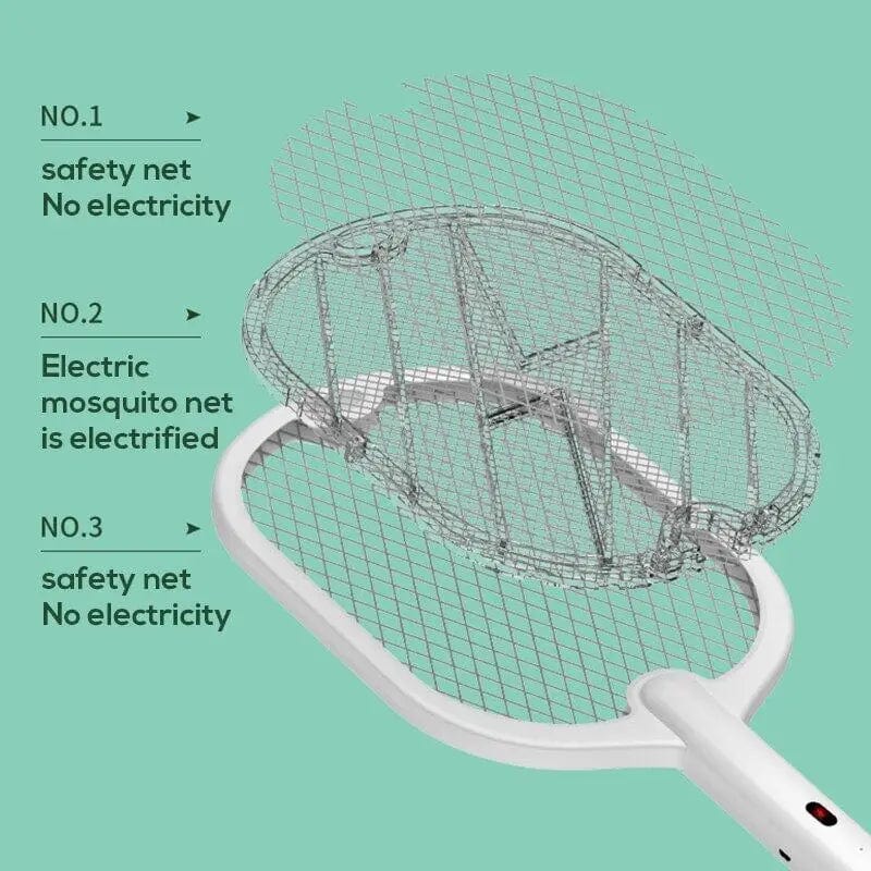 3 In 1 Electric Mosquito Swatter Mosquito Killer Lamp Killer Insect Killer 3000V Type - C Rechargeable Mosquito Killer Fly Killer - SHOWLU FASHION STORE