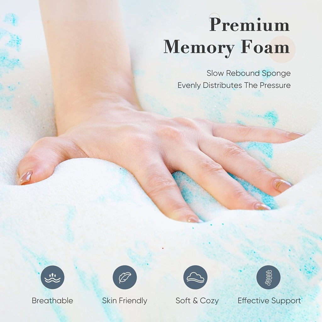 Showlu Fashion Store Sweetcrispy 3-inch gel memory foam mattress topper with cooling cotton cover for enhanced comfort and support.
