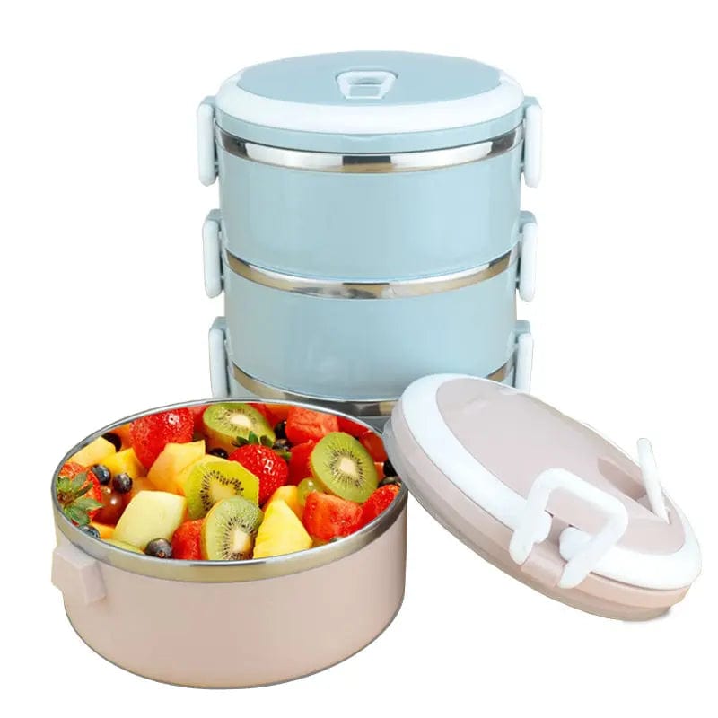 3 Layers Leakproof 304 Stainless Steel Lunch Box Portable Picnic Food Container Bento Tiffin Box Thermal Storage Box - SHOWLU FASHION STORE