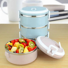 3 Layers Leakproof 304 Stainless Steel Lunch Box Portable Picnic Food Container Bento Tiffin Box Thermal Storage Box - SHOWLU FASHION STORE