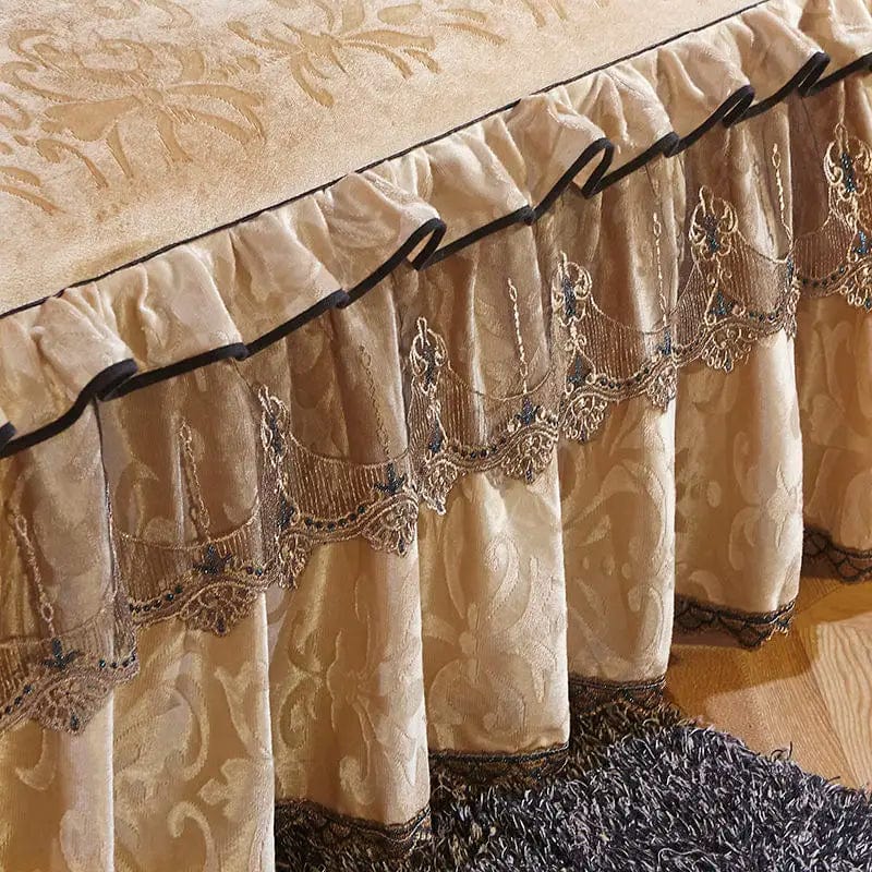 3 Pcs Bedding Set Luxurious Bedding Cover Set Warm Bedspread on The Bed Heightened Bed Skirt for Queen/King Size with Pillowcase - SHOWLU FASHION STORE