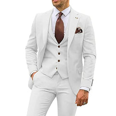 3 Pieces Beige Suits for Men 2023 Slim Fit Groom Tuxedo Wedding Suits Best Man Groomsmen Formal Party Suit Male Trajes De Hombre - SHOWLU FASHION STORE