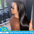 Brazilian bone straight human hair lace frontal wig with 13x4 transparent lace, 30 inches, from Showlu Fashion Store