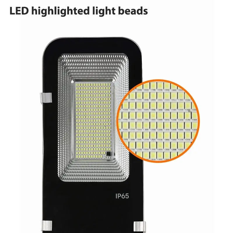 YQCHEZI 300 LED split solar street light waterproof outdoor garden lamp with remote control and IP55 rating.