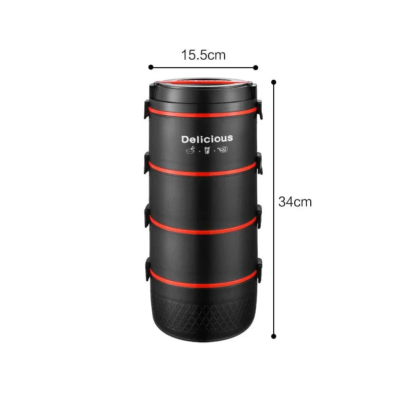 SHOWLU stainless steel bento box, leakproof thermal lunch container, microwave-safe, portable food box for kids and school use