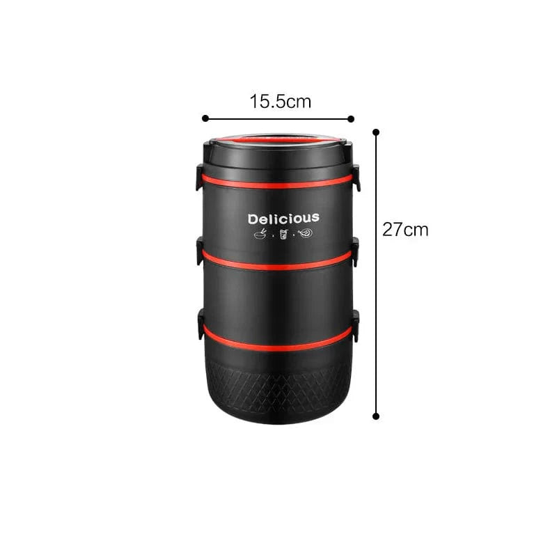 SHOWLU 304 stainless steel bento box with leakproof lid, microwave-safe thermal lunch container for kids, portable and durable.