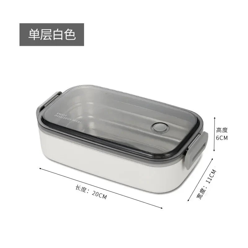 SHOWLU stainless steel bento lunch box with 12 layers, leakproof, microwave-safe food container for kids and adults.