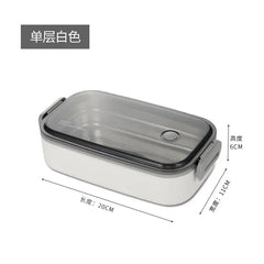 304 Stainless Steel Lunch Box for Adults Kids School Office 1/2 Layers Microwavable Portable Grids Bento Food Storage Containers - SHOWLU FASHION STORE