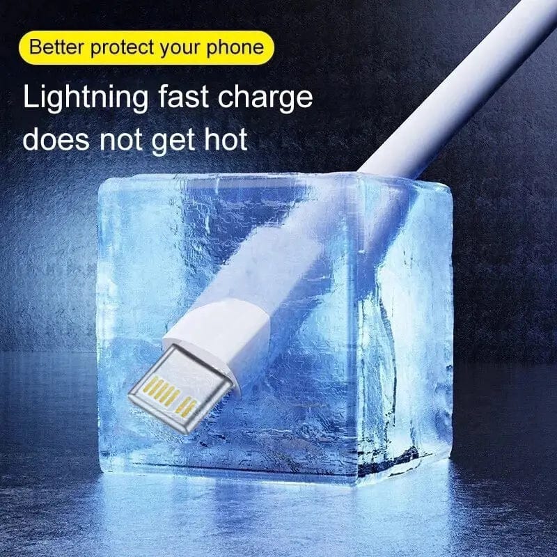 Showlu 30W USB-C to Lightning fast charging cable for iPhone 14, 13, 12, with durable design and premium build quality.