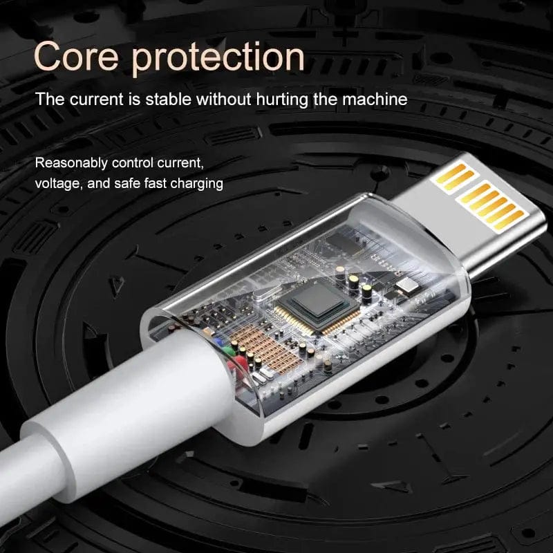Showlu 30W USB-C to Lightning fast charging cable for iPhone 14, 13, 12, with durable design and seamless connection.